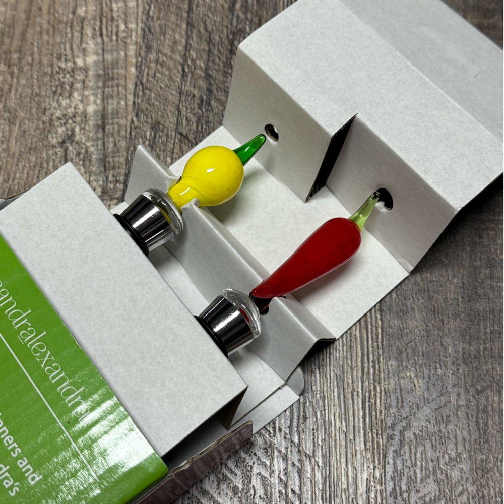 Sandralexandra Lemon & Chilli Bottle Stoppers Set